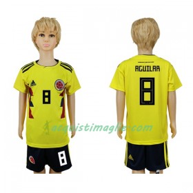 Divisa di Calcio Colombia Aguilar 8 Bambino Prima Mondiali 2018